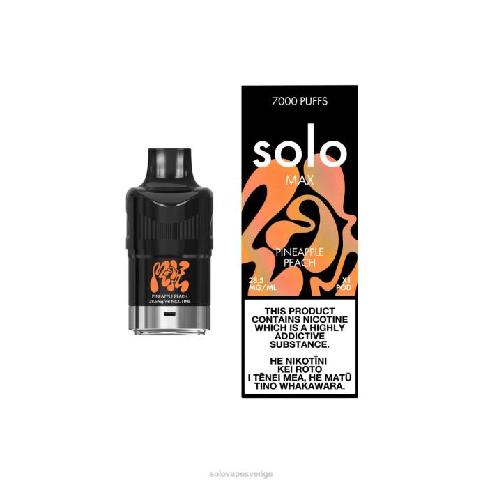 Solo MAX pod ananas persika L4LR85 | Solo Vape Nicotine Levels