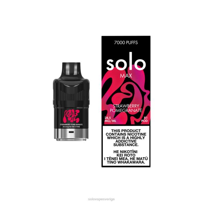 Solo MAX pod jordgubbs granatäpple L4LR84 | Solo Vape Beställa