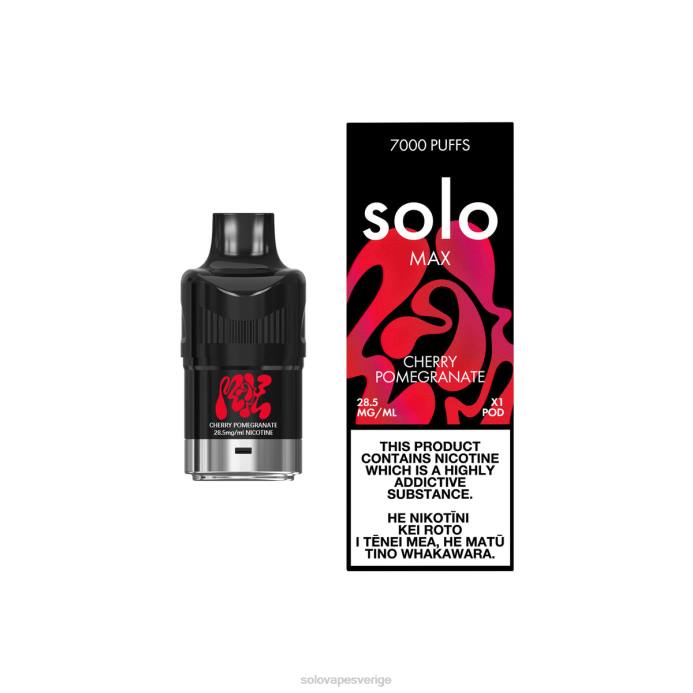 Solo MAX pod körsbärsgranatäpple L4LR83 | Solo Vape Köpa