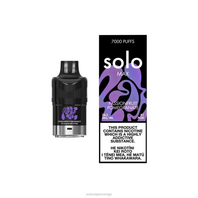 Solo MAX pod passionsfrukt granatäpple L4LR89 | Solo Vape Beställa