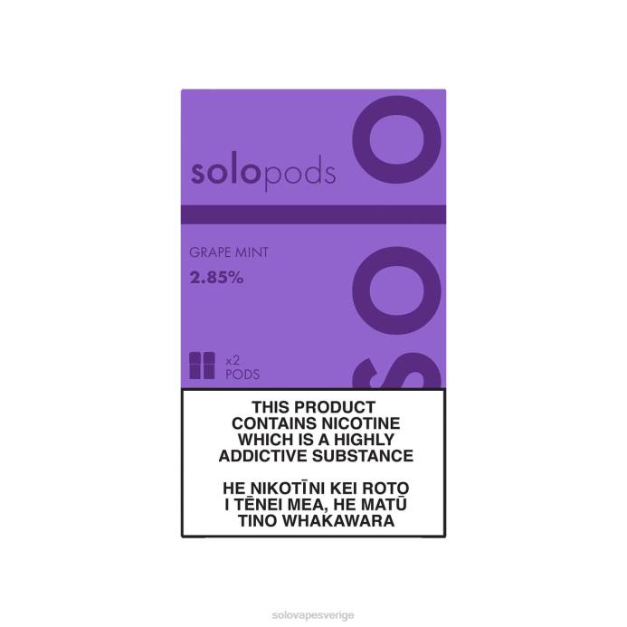 Solo ersättning pod 2-pack druvmynta L4LR54 | Solo Vape Beställa