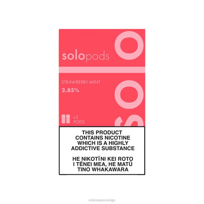 Solo ersättning pod 2-pack jordgubbsmynta L4LR60 | Solo Vape Nicotine Levels