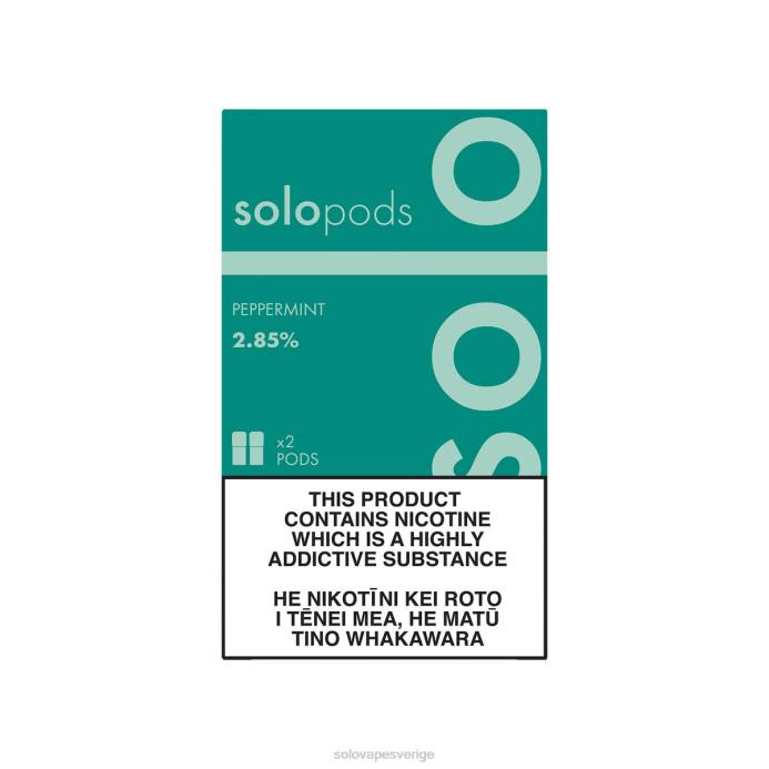 Solo ersättning pod 2-pack pepparmynta L4LR63 | Solo Vape Köpa