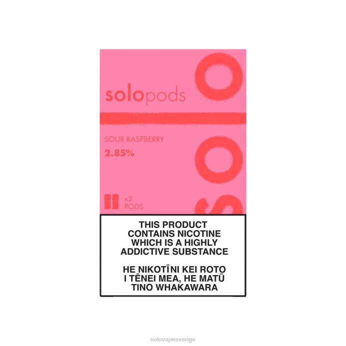 Solo ersättning pod 2-pack syrliga hallon L4LR59 | Solo Vape Beställa
