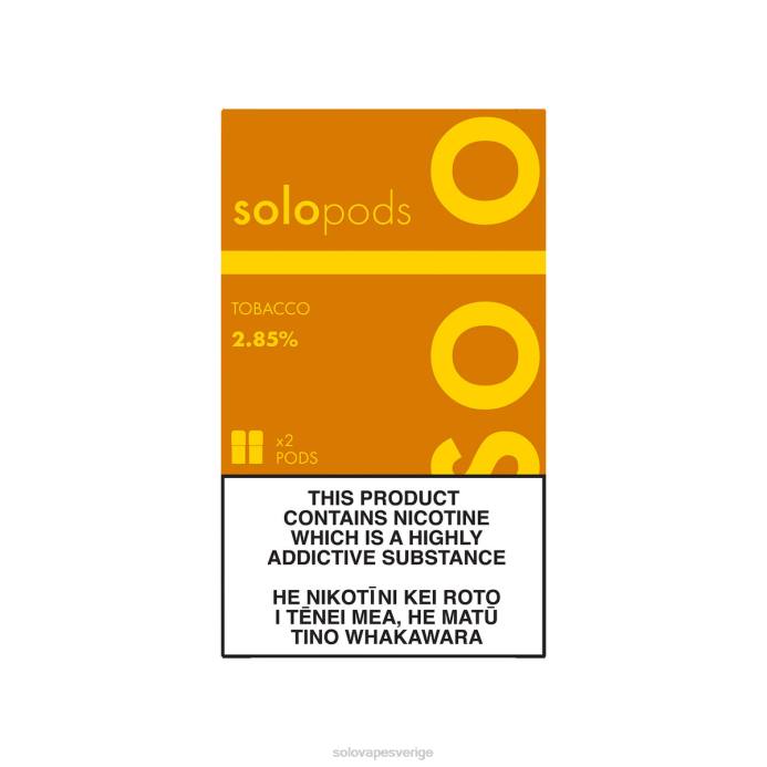 Solo ersättning pod 2-pack tobak L4LR50 | Solo Vape Nicotine Levels